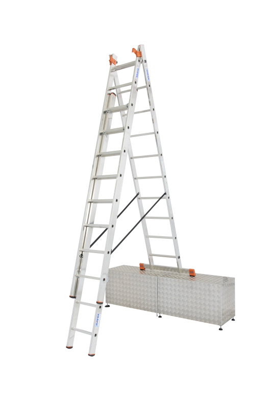 Универсальная лестница Krause Tribilo 3x10 ступеней с доп. функцией (арт. 129765)