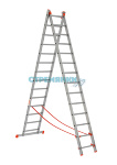 Двухсекционная лестница Вектор 2x14 ступеней (арт. 48-14)